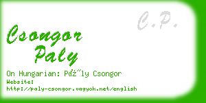 csongor paly business card